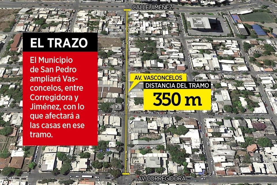 Afectarán casas por ampliación de Vasconcelos