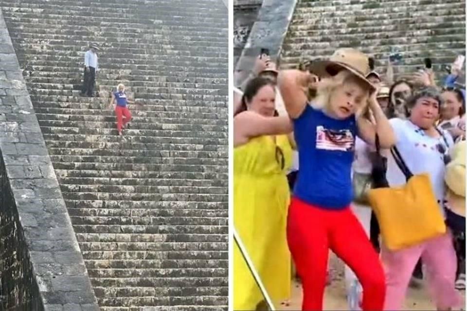 Turista sube a pirámide pese a restricción y termina mal 
